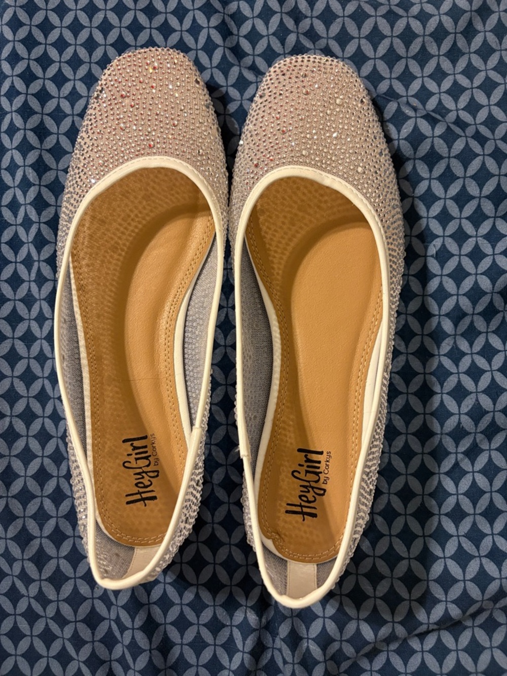 Hey Girl by Corkys Rhinestone Ballet Flats